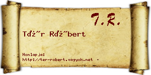 Tér Róbert névjegykártya