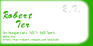 robert ter business card